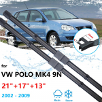 3x VW Volkswagen Polo Vivo Mk4 9N 2002~2009 jaoks esiklaasi puhasti harjade komplekt Harjad Seibid Auto puhastus Rear Wiper