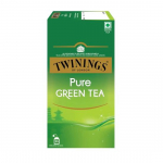 Twinings Puhas Roheline Tee, 25 teekotti| Pakk 1| T&auml;iuslikult tasakaalustatud ja v&auml;rskendav maitse| K&auml;sitsi korjatud rohelise tee lehed| Naudi kuuma tassi teed