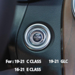 Mercedes Benz GLC C E-klassi W213 W205 X253 jaoks, Auto s&uuml;&uuml;teseade &Uuml;he nupuga k&auml;ivitus-peatamisnupud R&otilde;ngasraami kate h&otilde;be
