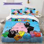 Barbapapa pere Mustriga Voodipesu Tekikott Komplekt Tekikott Padjap&uuml;&uuml;r Kodu Kaunistus S&uuml;nnip&auml;eva Kingitus (1 * tekikott + 2 * padjap&uuml;&uuml;ri, ilma s&uuml;damikuta) 135x200cm