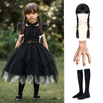 Adamsi pere Cosplay T&uuml;drukute Kleit Halloween Pere Must Kolmap&auml;ev 130 black