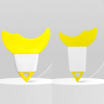 Choyu - 2 tk komplekt: Silikoonist silmameigipintsli &scaron;abloon (Erinevad kujundused) Yellow - S & Yellow - L