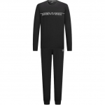 Emporio Armani S&uuml;gis/Talv 24 T&auml;hetr&uuml;kiga &Uuml;mmarguse Kaelusega Pikkade Varrukatega Vabaaja Spordikomplekt Meeste komplektid Must 112033-4F516-00020 M