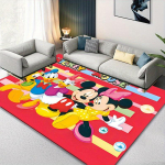1 tk Disney Miki Hiir ja Minnie Muster Vaip Ala Vaip Libisemisvastane Vaip K&auml;sitikandiga Puhastatav P&otilde;randamatt Sobib Elutuppa Magamistuppa Kodu Kaunistamiseks 100cm by 120cm black