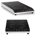 Reguleeritav induktsioonpliit kahe keedutsooniga, l&auml;bim&otilde;&otilde;t 26 cm, LED, 1800 W