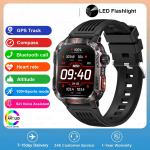 2025 Uus GPS V&auml;litingimustes Professionaalne Spordi Nutikell Meestele Naistele S&uuml;dame l&ouml;&ouml;gisagedus BT K&otilde;ne 3ATM Veekindel Ujumine Fitness Nutikellad Black silicone belt