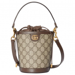 Gucci Ophidia reguleeritava &otilde;larihmaga n&ouml;&ouml;rsulgemisega l&otilde;uendist ja nahast &auml;mbrikott Mini naiste kotid Pruun 760199-9AAD9-8341 Basic Set (Bag+Dust Bag)