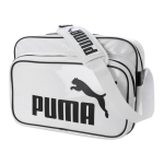Puma 23L Moodne Suure Mahutavusega Pol&uuml;uretaanist &Otilde;la Crossbody Kott Keskmine Naiste kotid Valge 079427-02 White,Medium