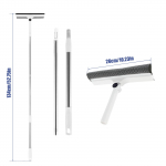 Reguleeritava pikendatud k&auml;epidemega aknapesuhari Silikoonkaabitsaga kahepoolne klaasipuhastusmopp kodupuhastusvahendi jaoks valge