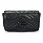 Gucci GG Marmont Matelasse Super Mini Kott Must Naiste &Otilde;lakotid 476433-AABZK-1000 Regular Edition,Basic Set (Bag+Dust Bag)