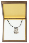 French Bulldog, Frenchie II - Dog necklace in gift box, silver-plated locket for dog fan, striking pendant by Art-Dog brand h&otilde;be