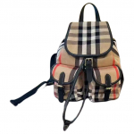 Burberry Klassikaline Ruuduline Disain Logoga Seljakott Unisex Seljakott Beež 81231011 Basic Set (Bag+Dust Bag)