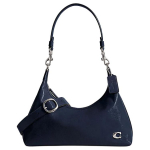 Coach Juliet 30 T&otilde;mblukuga Sulgemine Reguleeritav Eemaldatav &Otilde;larihm Nahast T&otilde;mblukuga Kott Crossbody Kott Suur Unisex kotid Tume-Sinine CR652-LHSMU Basic Set (Bag+Dust Bag)