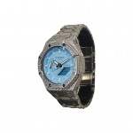 CASIO Meeste vedelkristall, analoog-digitaalne topeltn&auml;iduga seeria Sinine kell GA-2100-2A2(Vaata 3--) Regular Watch Box