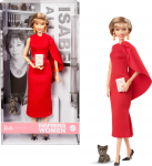 Barbie inspireeriv naine Isabel Allende punase raamatu aksessuaari ja lemmikloomnukuga, Kollektsion&auml;&auml;ride kogu, Kleit ja