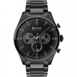 BOSS Pioneer Must sihver Must metall Meeste kvartsikell 1513714 must