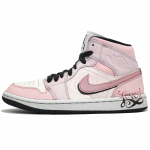 Jordan Air Jordan 1 Slip Resistant High top Vintage Basketball Shoes Men's Love Pink DQ8426-132(Team400-) 44.5