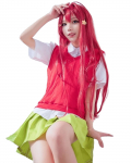 The Quintessential Quintuplets Nakano Itsuki Cosplay komplekt parukaga Halloweeni Itsuki [milky time] Ichika, Nino, Miku, Yotsuba, - (M, Komplekt) must