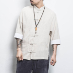 Meeste Hiina stiilis Hanfu s&auml;rk Meeste topid Tangi &uuml;likond Linane &Uuml;hev&auml;rviline Traditsioonilised Kung Fu s&auml;rgid Meeste Puuvillased Kimono s&auml;rgid S beež