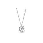 Pandora p&ouml;&ouml;rleva Elupuu Kuu disainiga 925 h&otilde;bedast kuupmeetrilise tsirkooniumiga kaelakee Naistele kaelakee 392992C01 Mirror Jewelry Box