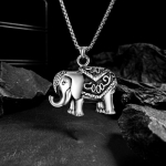 Hip Hop Kaelakee Aksessuaarid, Soodne Elevant Ripats, Titaanterasest Kaelakee, &Otilde;nnelik P&otilde;rsas Kaelakee 50CM(Necklace Size) h&otilde;be