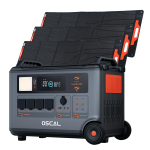 Oscal PowerMax 6000 kaasaskantav elektrijaam 6000 W 3600 Wh LiFePO4 laiendatav p&auml;ikesegeneraator 4x vahelduvvoolu pistikupesaga 3*PM200 Plus