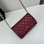 Stiil WOC Fortune Bag Kerge luksus CF lit&scaron;i muster &Uuml;he&otilde;lgne rippuv kett Rombikujuline Naiste 19.5x12.5x3cm