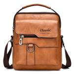 Meeste messenger kott Nahast Crossbody &otilde;lakott Klassikaline veekindel portfell Satchel reisikott must