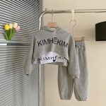 Kevad-s&uuml;gis beebit&uuml;drukute vahvlit&auml;hestikuga Crop kapuuts + n&ouml;&ouml;riga dressip&uuml;ksid + trikoop&uuml;ksid, laste dressid, 3 tk, 1&ndash;9 a. 100cm