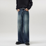 Kevad S&uuml;gis Meeste Vintage Kulutatud Baggy Sirge L&otilde;ikega Teksad High Street Denim P&uuml;ksid Streetwear Meeste P&uuml;ksid XS