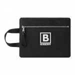 Burberry B logoga lukuga kott, mustast nailonist randmekott k&auml;epidemega, luksuslik disainerreisikott igap&auml;evaseks kandmiseks, &auml;riks ja puhkuseks 80653121 Basic Set (Bag+Dust Bag)