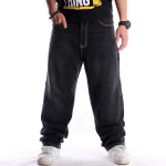 Uued s&uuml;gismood Meeste teksad Hip-Hop Rock Baggy Lahedad pikad teksap&uuml;ksid meestele Suures suuruses 30 must