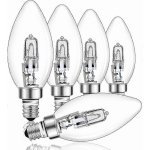 E14 28W Halogeenk&uuml;&uuml;nlalamp H&auml;mardatav, L&auml;bipaistev Klaas C35 E14 SES V&auml;ike Edisonkeermega Pirn, Halogeenk&uuml;&uuml;nlalamp L&uuml;htri jaoks, 230V, 5 tk pakis