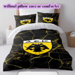 AEK Ateen F.C Muster Voodipesu, Tekikomplekt Tekikott Padjap&uuml;&uuml;r Kodu S&uuml;nnip&auml;evakingitus (1*tekkikott+2*padjap&uuml;&uuml;r, ilma t&auml;idiseta) 250x220cm