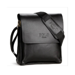 Mens PU Leather Shoulder Bag &ndash; Casual Crossbody & Briefcase, Versatile 21x24x7 cm, Black or Brown