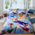 2026 Uus Sailor Mooni Multikas Kolmeosaline Luksuslik Voodipesukomplekt, Sisaldab Suurt ja King Size Voodipesu, T&auml;iuslik P&uuml;hadekingitus 135x200cm