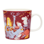 Moomin Arabia Pidulik hetk Kruus punane lilla kollane hall valge kodupeo maht 280ml.