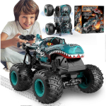 SBSG 2.4Ghz RC Monster Truck M&auml;nguasjad Poistele, 1:20 Dinosaurus Kaugjuhitav Auto Tulede ja Muusikaga, Stunt 360 P&ouml;&ouml;rlev Liikuv Veoauto