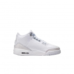 Air Jordan 3 Retro GS Pure Money 2025 Laste tossud Valge Metallik-H&otilde;be DM0967-111 36