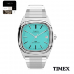 TIMEX TW2Y07300 Automaatne k&auml;ekell Hele sinine sihver Roostevabast terasest Unisex Jaapani Autentne