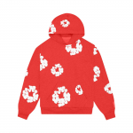 Naiste ja meeste kapuuts, vabaajaprinteriga retro suur pullover, pikkade varrukatega kampsun S punane