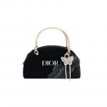 DIOR kott [Kohandatud kosmeetikakott] Chi Xingi k&auml;sitsi roosipalliga kangakunstistiil Vabaaja ja mitmek&uuml;lgne Intellektuaalne Elegantne Luksuslik Lilledega kaunistatud roosa kuldne v&auml;rv