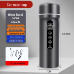 Auto elektriline k&uuml;ttekruus - 316 roostevabast terasest veeboiler termospudel (12V/24V) No USB Port matt must v&auml;rv