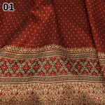 100 * 100 cm etnilise stiiliga brokaadist žakaarkangas Kagu-Aasia Dai Tai seelikukangas Diy Tube kleidi jaoks Saree rahvatantsukost&uuml;&uuml;m 100X100cm