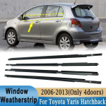 4 tk Akna ilmastikuriba Toyota Yaris Hatchback 2006-2013 jaoks (4 ust) Eesmised Tagumised V&auml;lisk&uuml;ljeklaasi Kummist Tihendiribad Mustad