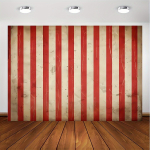 Tsirkuse karnevali taust: punased ja valged triibud ning kollakad vereplekid, karnevali atmosf&auml;&auml;r, Halloweeni kaunistused 100x150cm