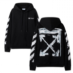 Off-White 2026 S&uuml;gis-Talv Uus Grafitist Noolemuster Tr&uuml;kitud Kapuutsiga Pusero Meestele ja Naistele S