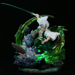 30cm Anime Demon Slayer Kuju Gk Shinazugawa Sanemi Tuuleveergu USB Valgustusega PVC Tegevuskuju Seisev Mudel M&auml;nguasjad Nukk Kingitused