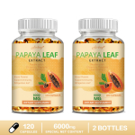 Airboy - 6000 mg papaia lehe ekstrakti kapslid - Vereliistakute tasemed, immuuns&uuml;steem ja seedetrakti tervis 120*2