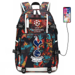 Saada ripats Meistrite Liiga Jalgpallikoolikott Real Madrid Arsenal Seljakott Manchester City Manchester United Spordijalgpall Kerge Seljakott Trendikas 36-55L black